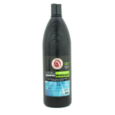 Shampoo Refrescante Hidratante Mentolado para Cavalo 3X1 1Litro Brene Horse 6623