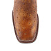 Bota Masculina Réplica de Avestruz Bico Quadrado Conhaque com Mostarda Texas Rodeo cod 9021